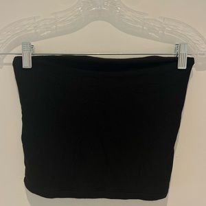 American Eagle Soft & Sexy Black Ribbed Bandeau Top